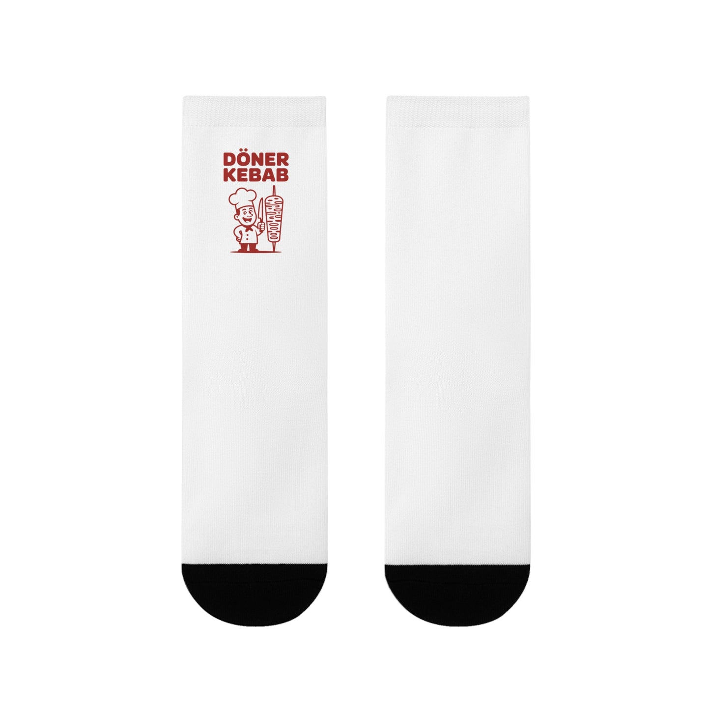 Döner Kebab Crew Socks - Fun Gift for Food Lovers, Comfortable Use for Everyday, Perfect for Parties, Festivals, & Casual Wear